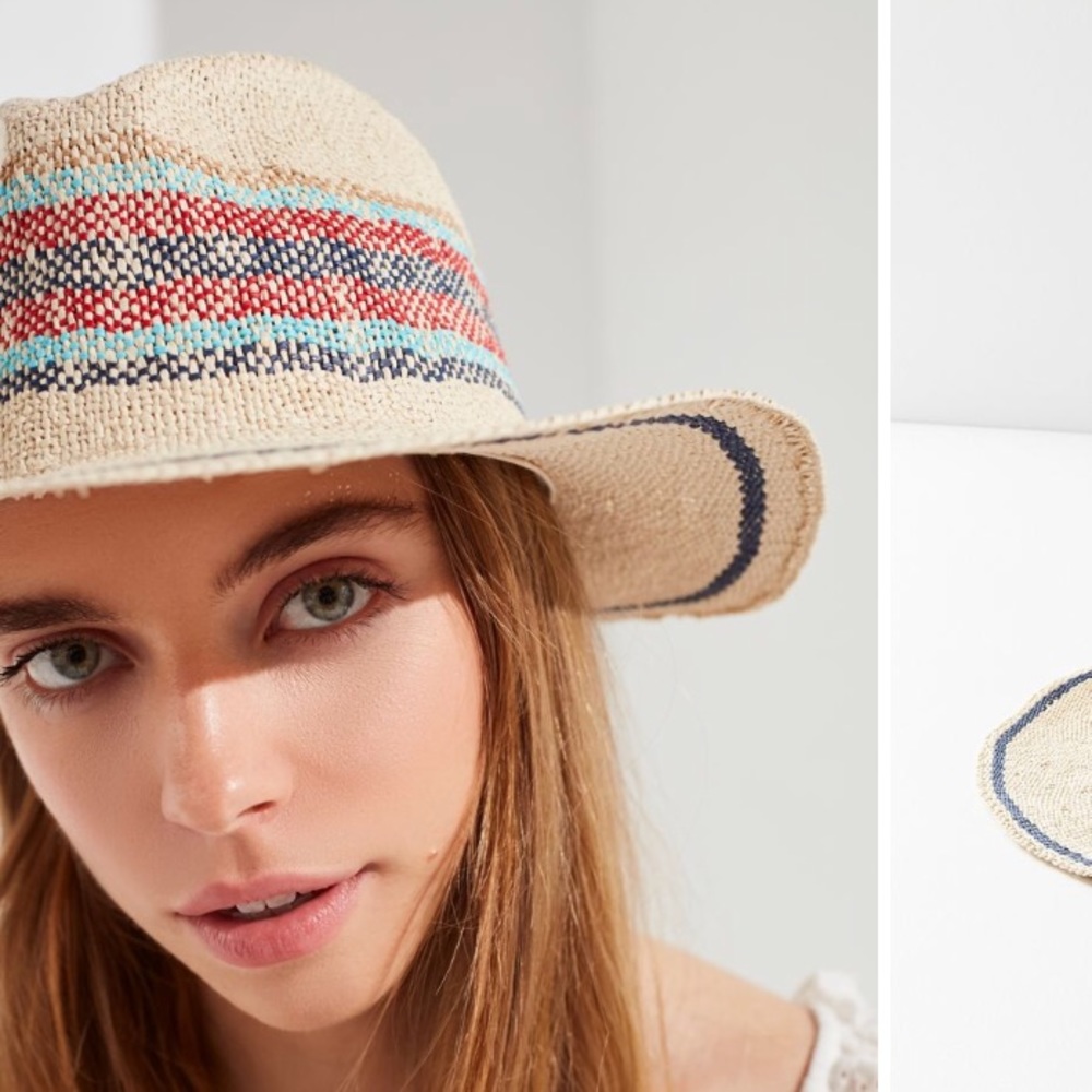 Yarn dyed straw hat
